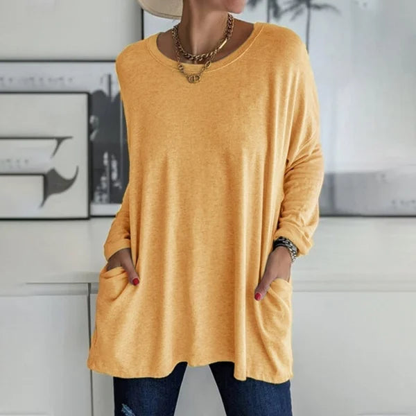 Aelira™ | Relaxed Long Sleeve Top