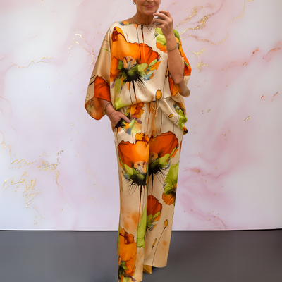 Zinnia™ | Elegant Floral Two-Piece Set