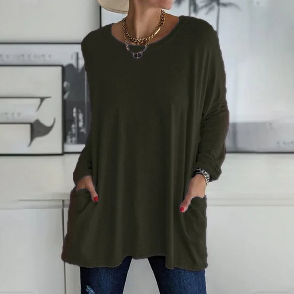 Aelira™ | Relaxed Long Sleeve Top