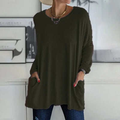 Aelira™ | Relaxed Long Sleeve Top