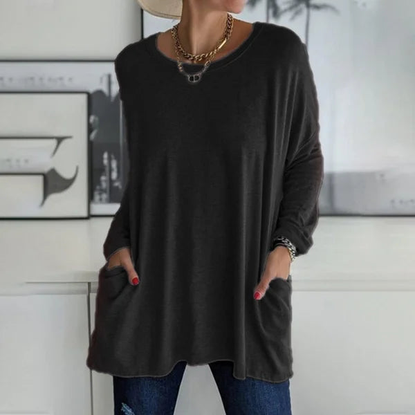 Aelira™ | Relaxed Long Sleeve Top