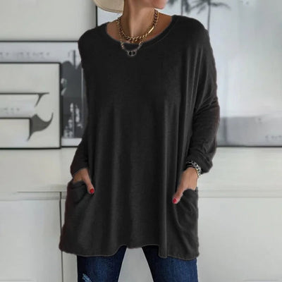 Aelira™ | Relaxed Long Sleeve Top