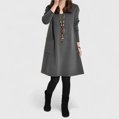 Norelia™ | Long Sleeve Pocket Dress