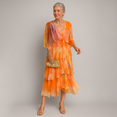 Aurora™ | Flowing Watercolor Maxi Dress