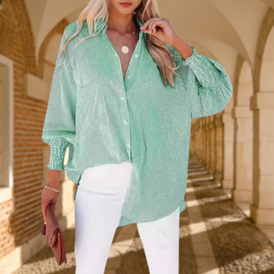 Anavine™ | Oversized Button-Up Blouse