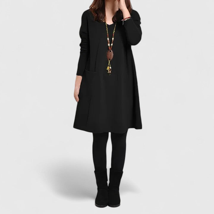 Norelia™ | Long Sleeve Pocket Dress