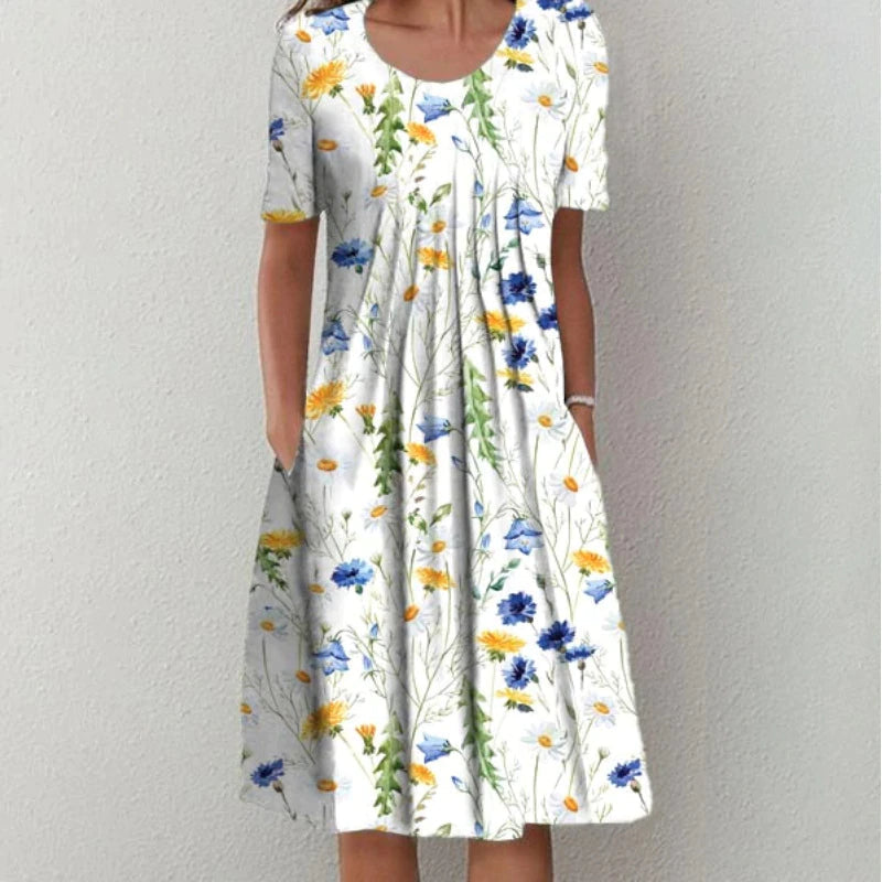 Evangeline™ | Floral Print Midi Dress