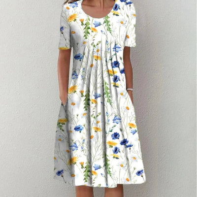 Evangeline™ | Floral Print Midi Dress