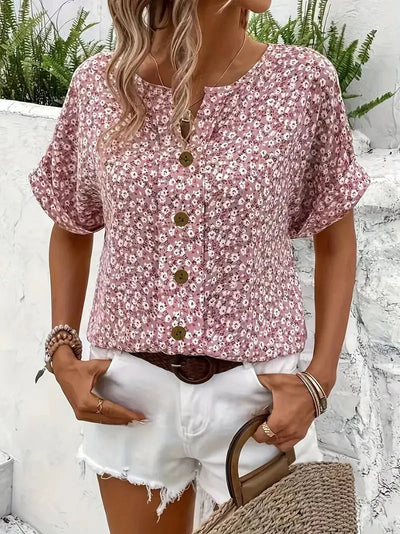Lucinda™ | Blossom Button Blouse