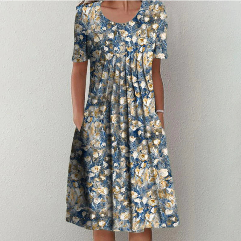 Evangeline™ | Floral Print Midi Dress
