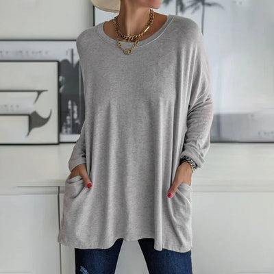 Aelira™ | Relaxed Long Sleeve Top