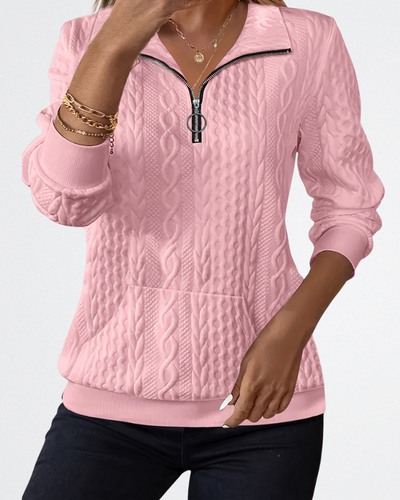 Sapphire™ | Textured Zip-Up Sweater