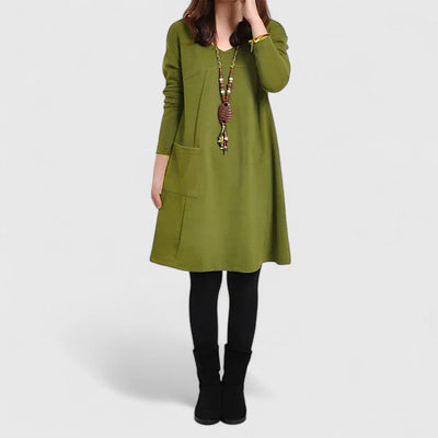 Norelia™ | Long Sleeve Pocket Dress