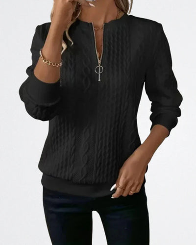 Sapphire™ | Textured Zip-Up Sweater