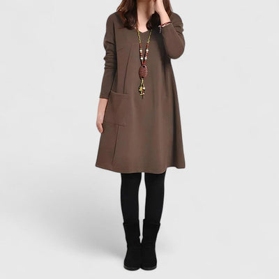 Norelia™ | Long Sleeve Pocket Dress