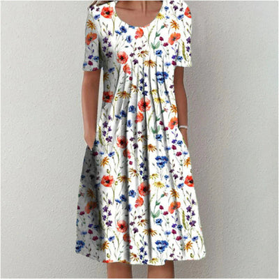 Evangeline™ | Floral Print Midi Dress