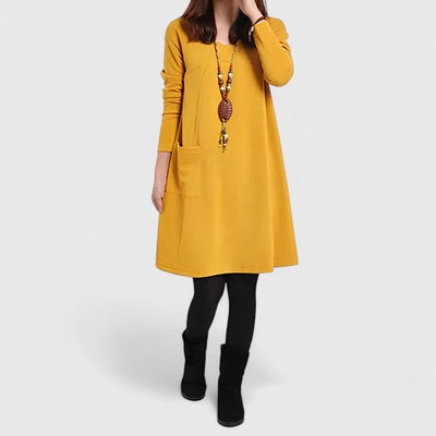 Norelia™ | Long Sleeve Pocket Dress