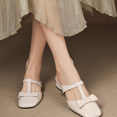 Kailyn™ | Bowknot Slip-On T-Strap Flats