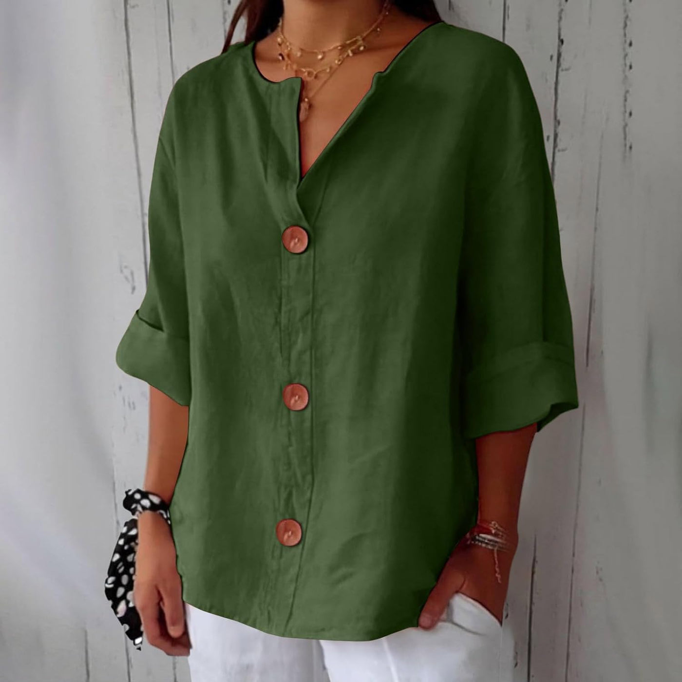 Rachel™ | Minimal Button-Up Blouse
