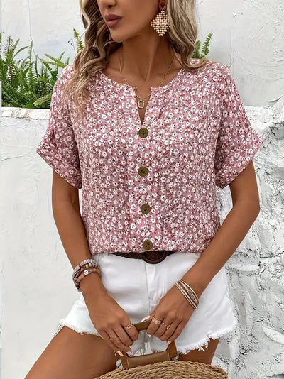 Lucinda™ | Blossom Button Blouse