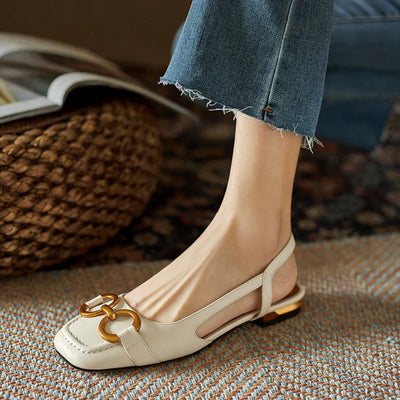 Alarice™ | Classic Slingback Square-Toe Flats
