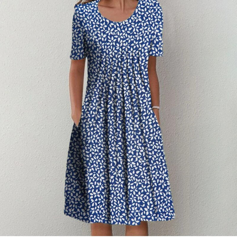 Evangeline™ | Floral Print Midi Dress