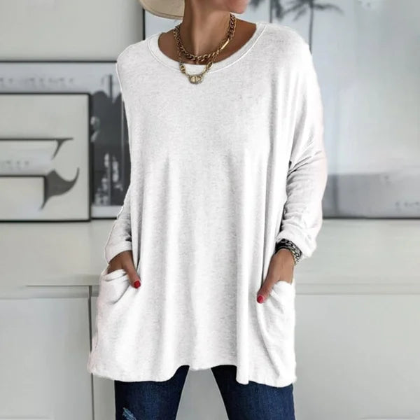 Aelira™ | Relaxed Long Sleeve Top