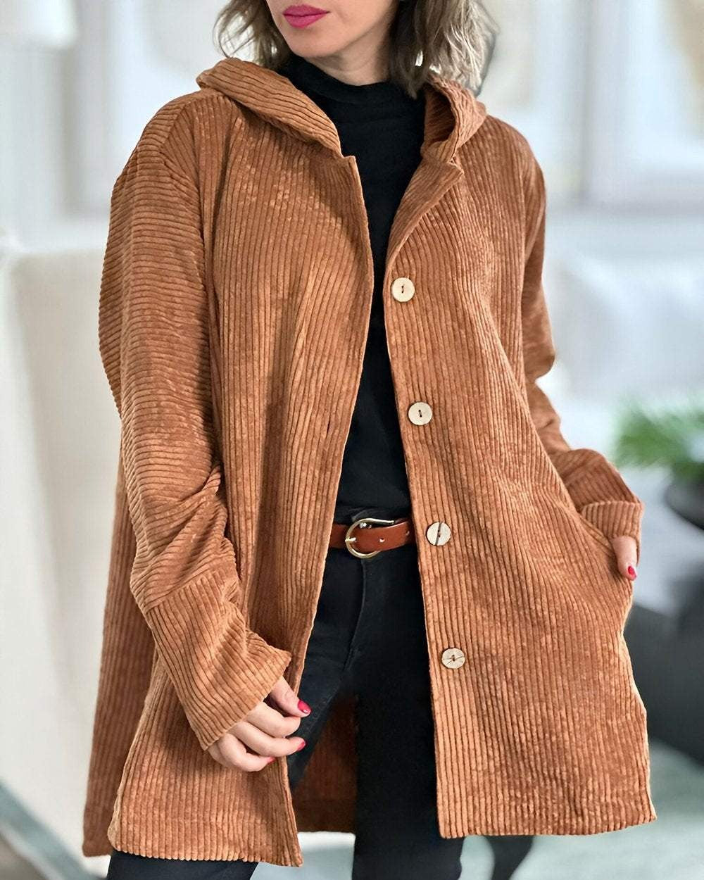 Vesper™ | Cozy Corduroy Hooded Jacket