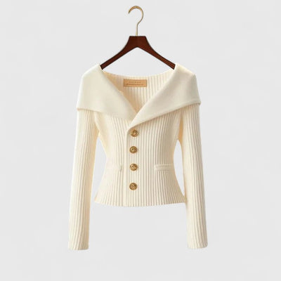 Ceryn™ | Ribbed Button-Down Blazer