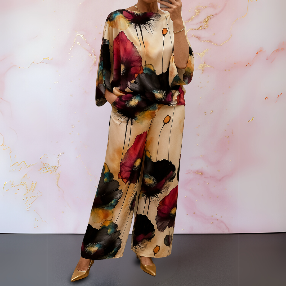 Zinnia™ | Elegant Floral Two-Piece Set