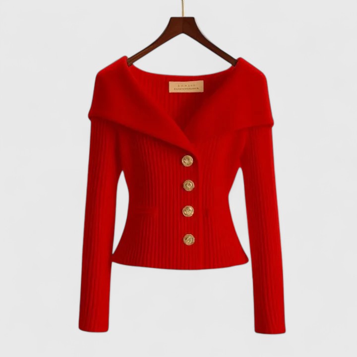 Ceryn™ | Ribbed Button-Down Blazer