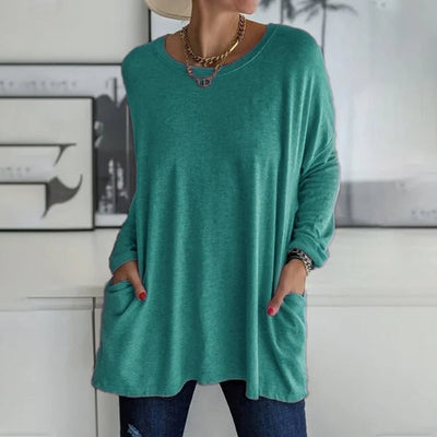 Aelira™ | Relaxed Long Sleeve Top
