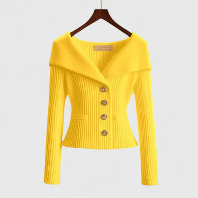 Ceryn™ | Ribbed Button-Down Blazer