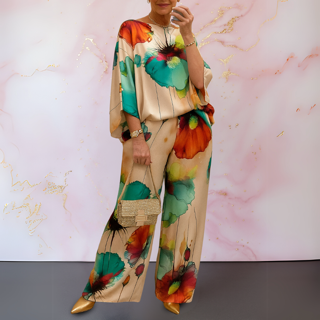 Zinnia™ | Elegant Floral Two-Piece Set