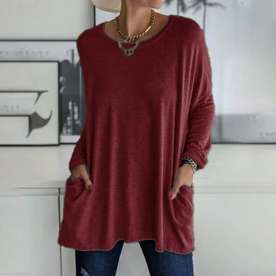 Aelira™ | Relaxed Long Sleeve Top