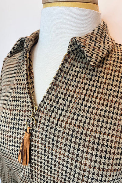 Odeline™ | Elegant Houndstooth Dress