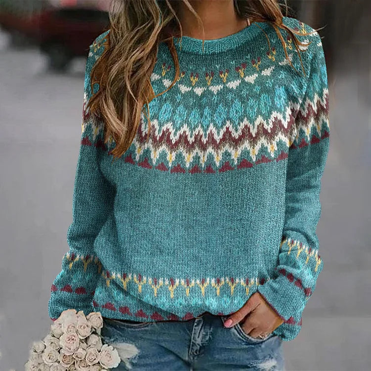 Sable™ | Retro Wave Pattern Sweater