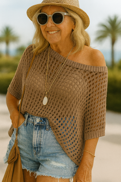 Naelle™ | Open-Knit Top