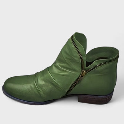 Cassia™ | Edgy Zip Boots