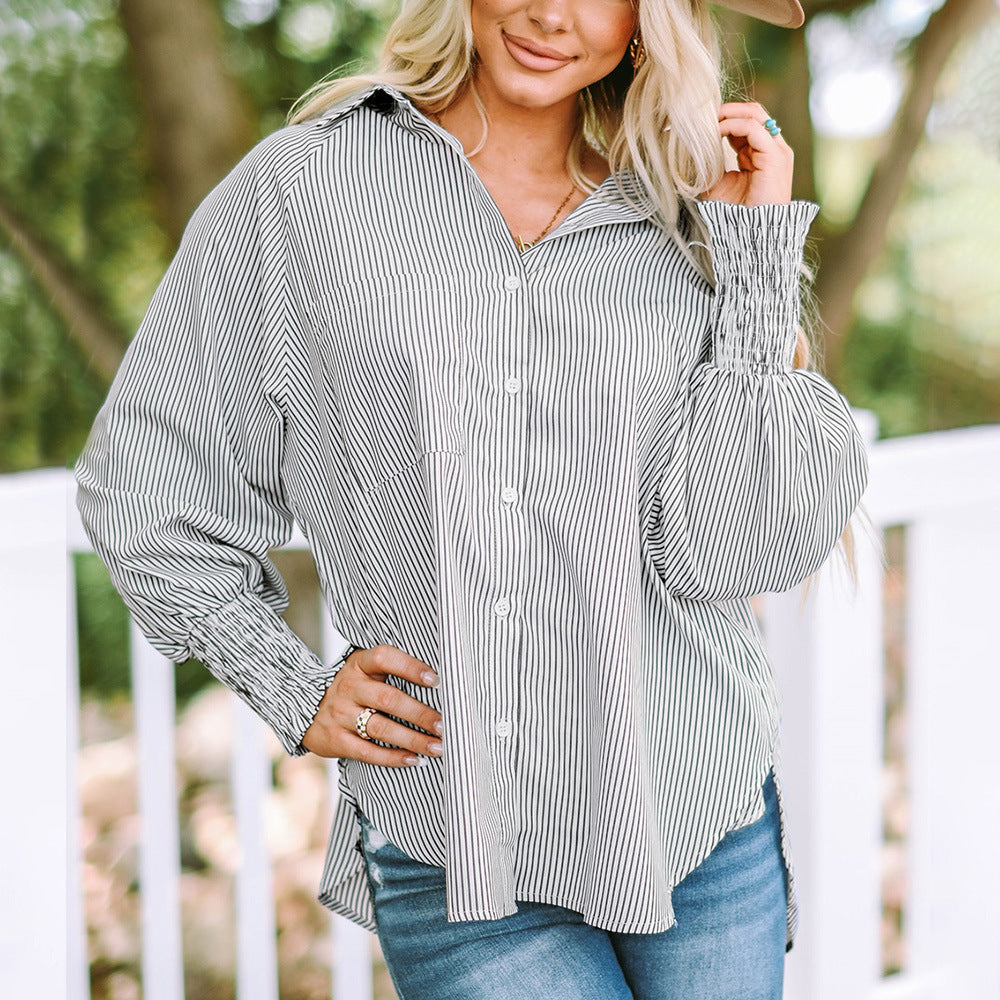 Anavine™ | Oversized Button-Up Blouse