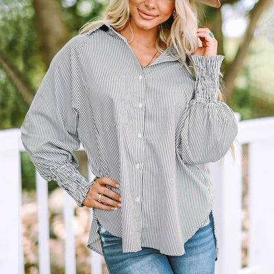 Anavine™ | Oversized Button-Up Blouse