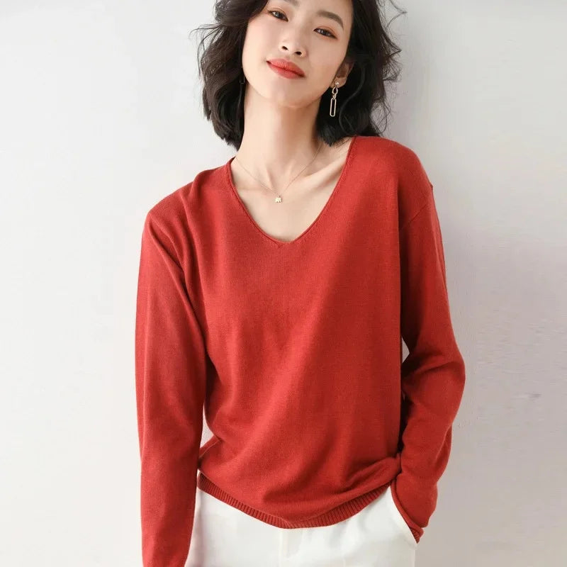 Xiara™ | Classic V-Neck Sweater