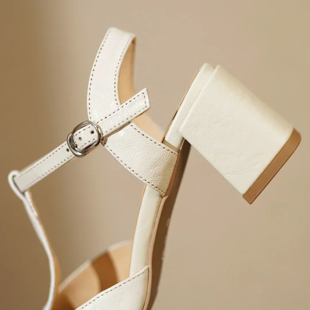 Coralie™ | Refined T-Strap Heels