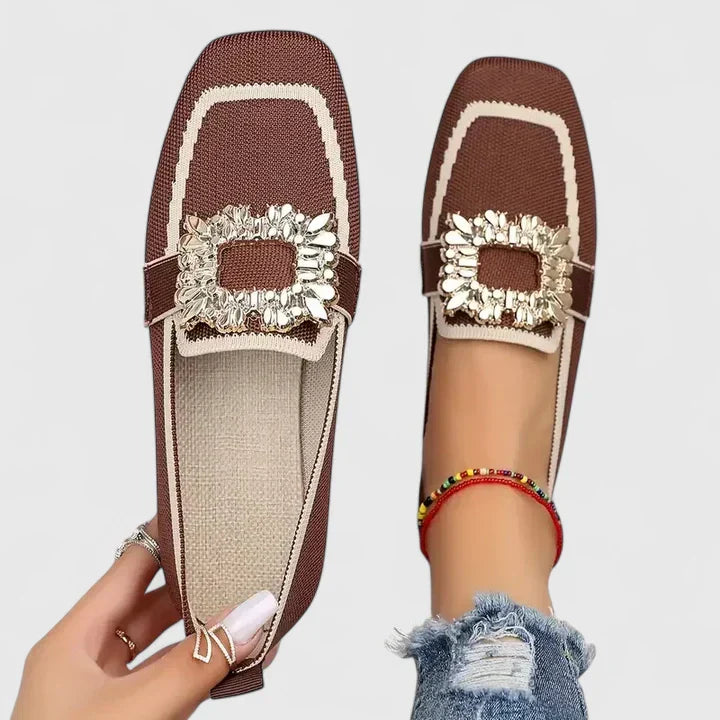 Zerina™ | Elegant Crystal Loafers