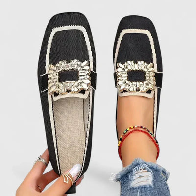Zerina™ | Elegant Crystal Loafers