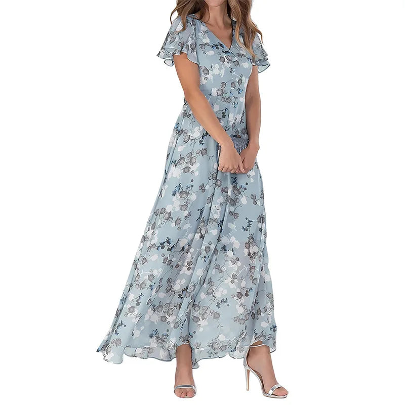 Sylvie™ | Elegant Floral Maxi Dress