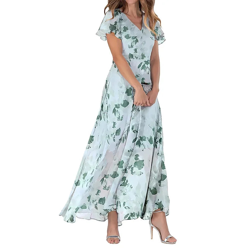 Sylvie™ | Elegant Floral Maxi Dress