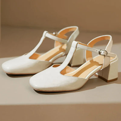Coralie™ | Refined T-Strap Heels