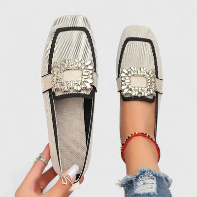 Zerina™ | Elegant Crystal Loafers