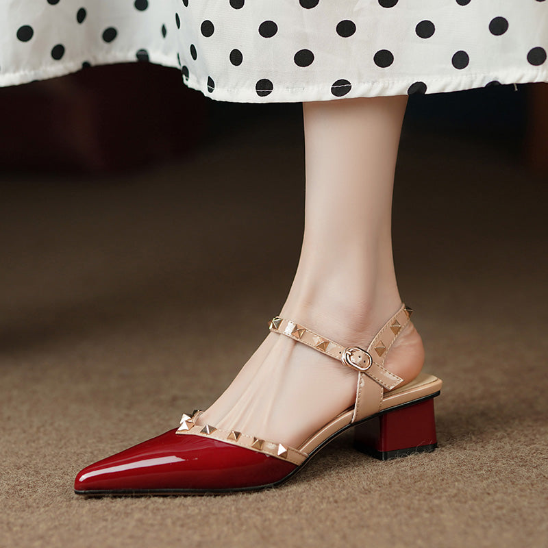 Clarette™ | Studded Slingback Block Heels